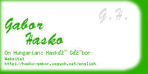 gabor hasko business card